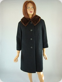Vintage black coat 60s 3