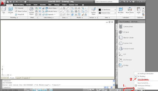  Cara Merubah Tampilan Interface AutoCAD 2010 ke Tampilan Classic