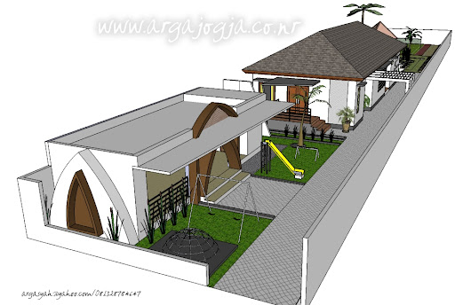 Desain Rumah Modern Minimalis Tropis Pada Lahan 11x80m  