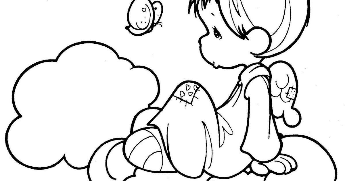 angel precious moments coloring - 910 