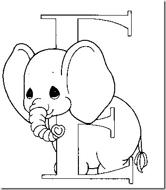 Alphabet Precious Moments Coloring pages