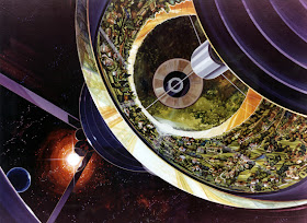 Space Colony Art from the 1970s