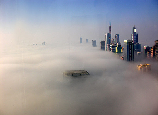 A foggy day in Dubai