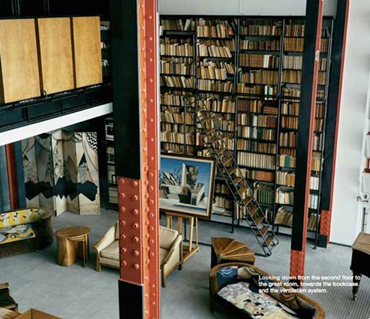 Bookshelves with Library Ladders