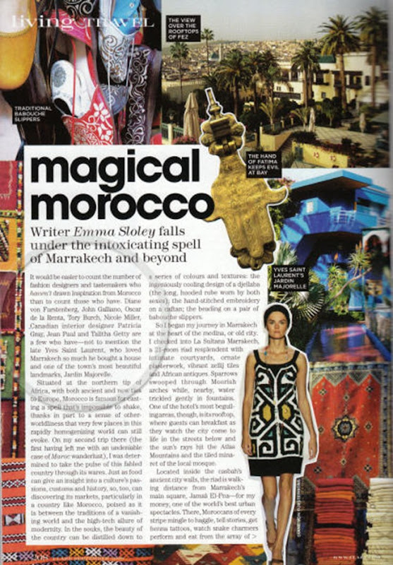 Flare Magazine Magical Morocco Page