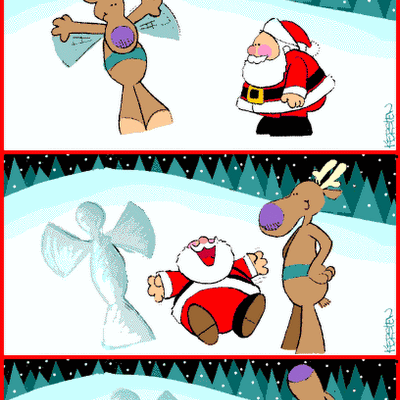 Humor Papa Noel y reno