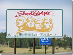 6309 US 16 Welcome to South Dakota Sign