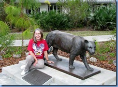 7382 Everglades National Park FL- Ernest F. Coe Visitor Center - Karen & Florida Panther statue