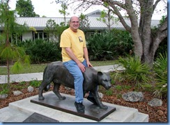 7383 Everglades National Park FL- Ernest F. Coe Visitor Center - Bill & Florida Panther statue