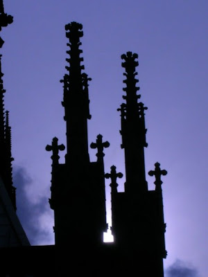 Germany - a beautiful cathedral against the sky at dusk