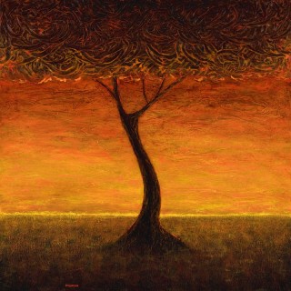 "Memory of Trees, Crimson" Art by Stacy Mark