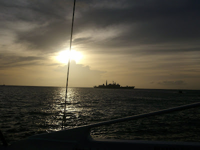 A beautiful sunset on the boat heading back home from Soufriere
