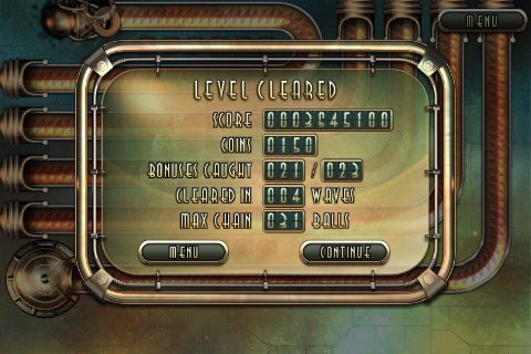 過關後會顯示玩家所獲得的積分、錢幣、獎勵、出球攻勢、連鎖等資訊 過關後會顯示玩家所獲得的積分、錢幣、獎勵、出球攻勢、連鎖等資訊