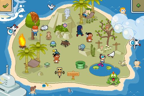 完成一座充滿個人風格的島嶼之後，可選擇分享到Facebook上或是儲存於iphone裡。