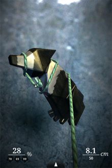 物件表面與繩索接觸的部份會染上顏色。