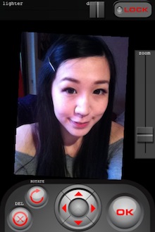 進去後開始調整照片，上方可以調整亮度，右方調整大小