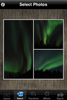 筆者去阿拉斯加拍攝到的極光，透過這個app稍做拼貼之後，放上網路大家都為之驚艷呢！