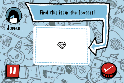 藍卡任務： 所有玩家都得上場尋找指定物件，最快找到的贏得一張卡片！