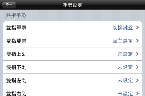 使用者可以依照本身習慣而更改手勢指令。