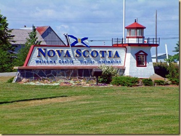 Nova Scotia Entry Sign