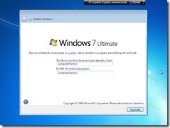 11 - Eleccion de nombre de usuario Instalacion de Windows 7