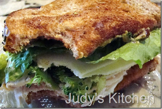 chicken cheese olive broccoli mayo mustard sandwich (2)