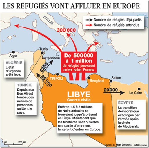 libye afflux réfugiés