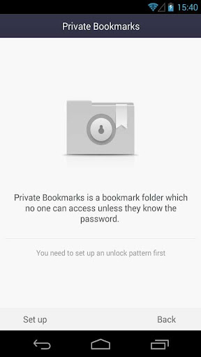 Private Bookmarks - UC Browser