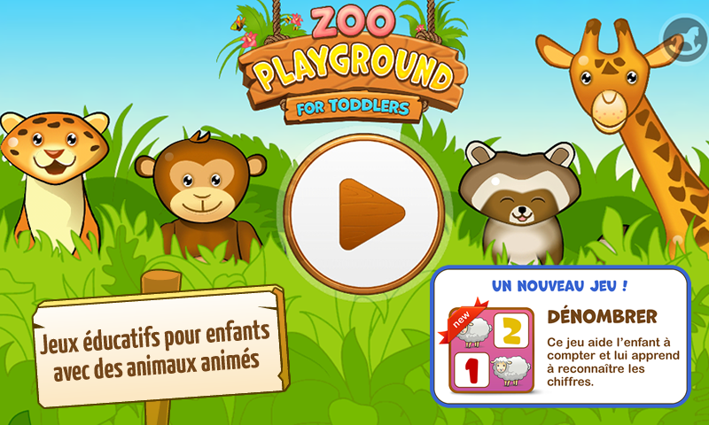 Android application Zoo Playground: Games for kids screenshort