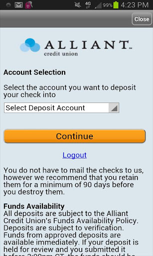 Alliant Mobile Deposit