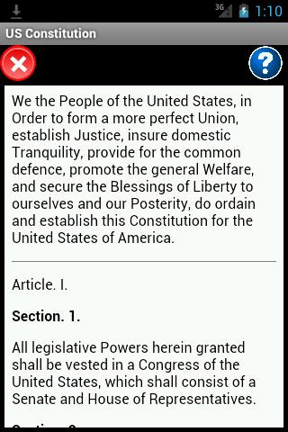 US Constitution Reader