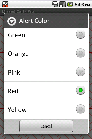 Missed Call - Pro Screen 3
