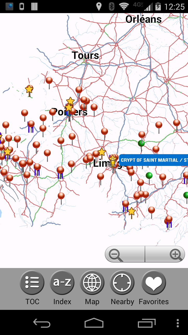 Central France - Guide &amp; Map Screen 2
