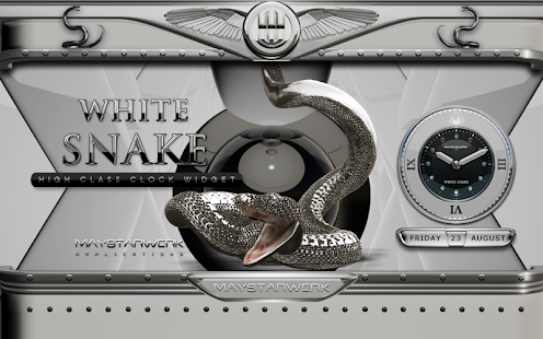 white snake clock widget