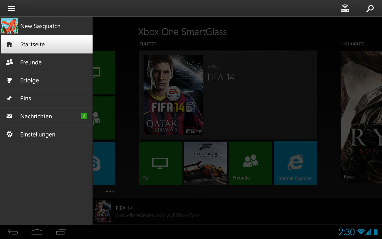 Xbox One Smartglass