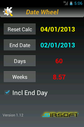 Date Wheel Calc Screen 2