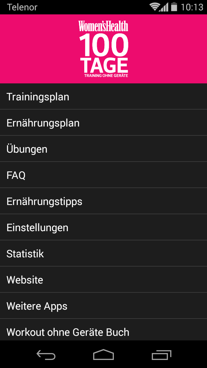 WH100Tage Training ohne Geräte Screen 2