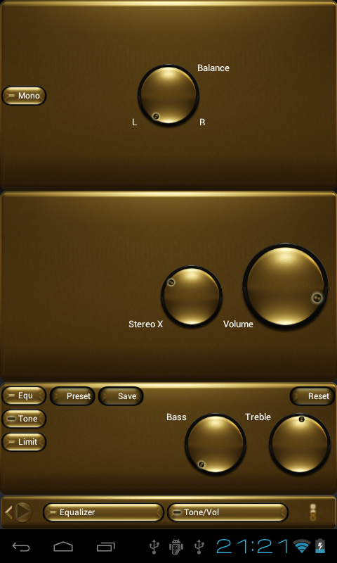 gold black poweramp skin Screen 3