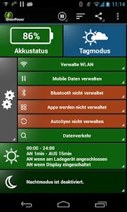 Android-Anwendung GreenPower Premium Screenshot