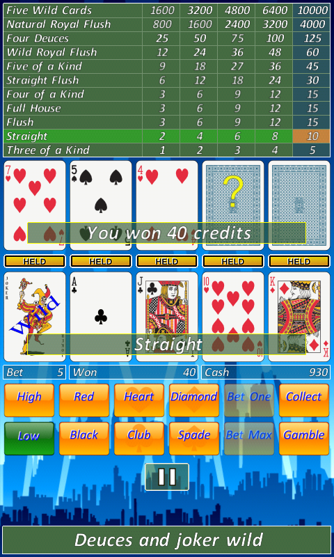 Video Poker (Ads Free) Screen 3