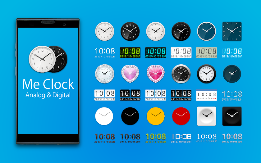 Me Clock widget-Analog&amp;Digital Screen 1