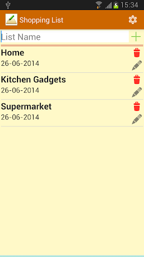 Shopping List