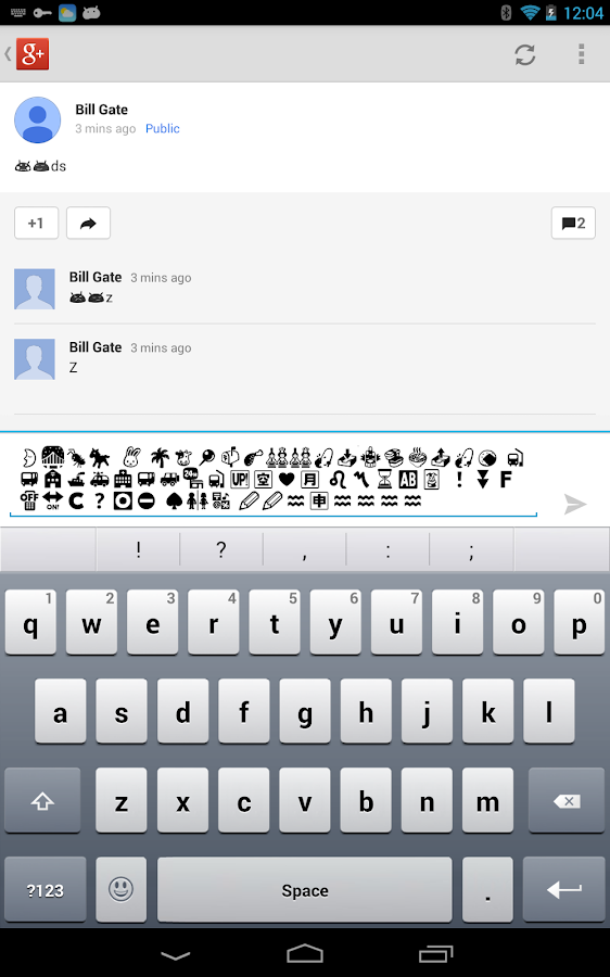 iOS7 Emoji Keyboard - screenshot