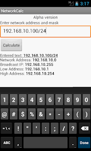 Network Calc Screenshots 1