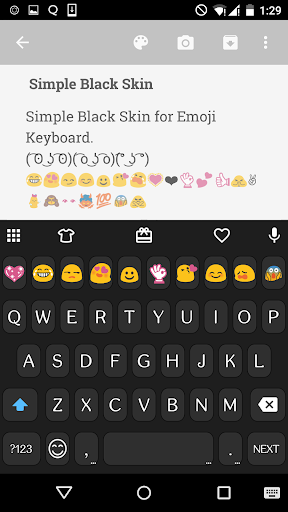 Simple Black Emoji keyboard