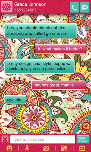 【免費個人化App】Cute Pink Vera Inspired SMS-APP點子