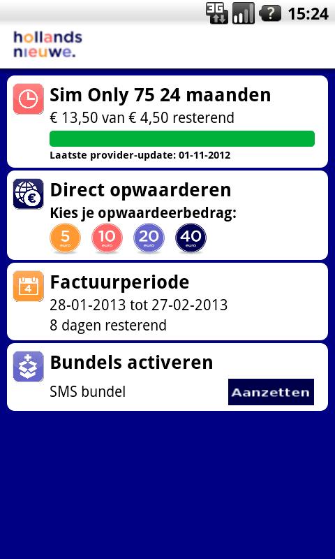 Hollandsnieuwe actie tegoed