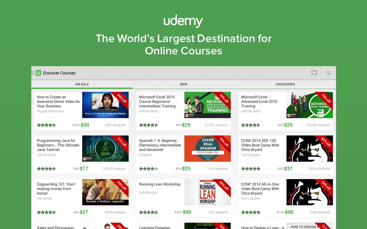 Udemy: Courses and Tutorials - screenshot