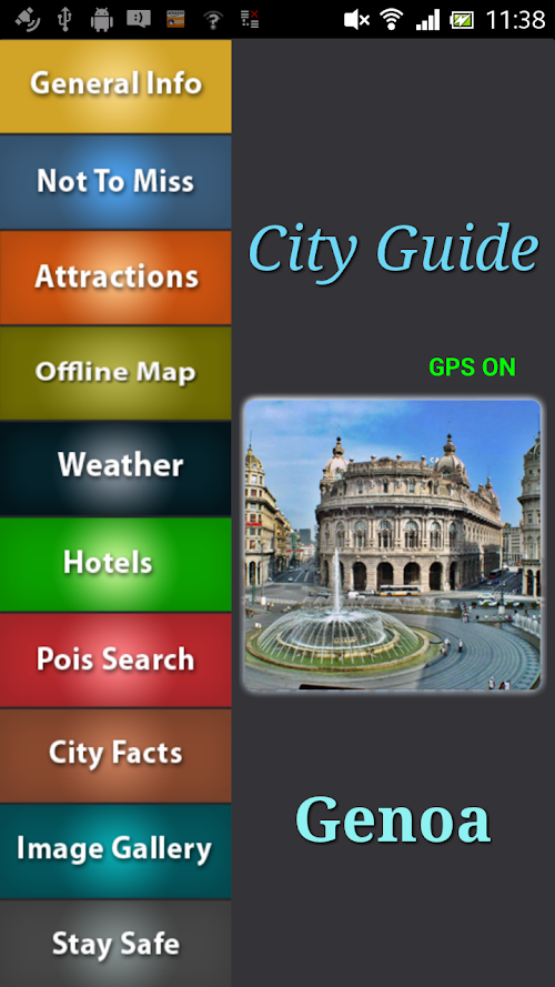 Android application Genoa Offline Guide screenshort