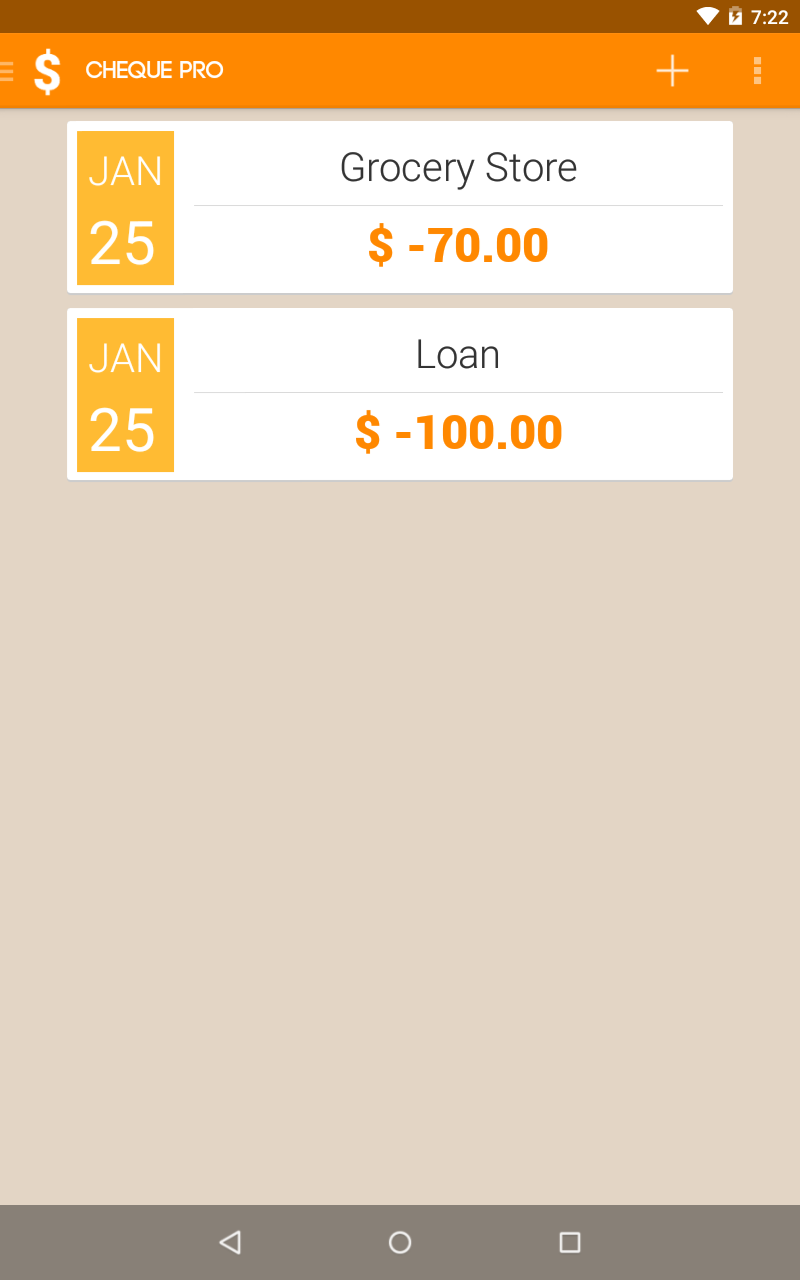 Cheque Pro (Budget Planner) Screen 2